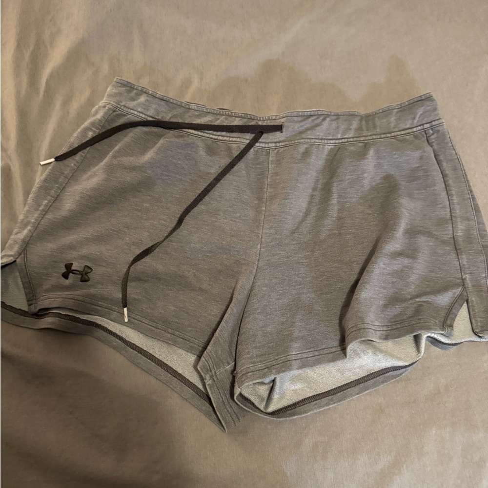 Under Armour Gray Athletic Shorts with Elastic Waistband